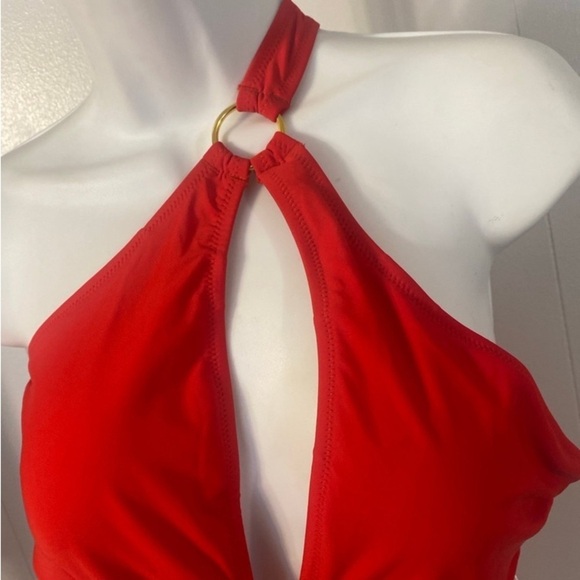 Hilinker Women's O-Ring Cutout Halter Swimsuit High Cut Bathing Suit NWT size M - Picture 5 of 10